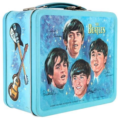 beatles metal lunch box|beatles lunch box value.